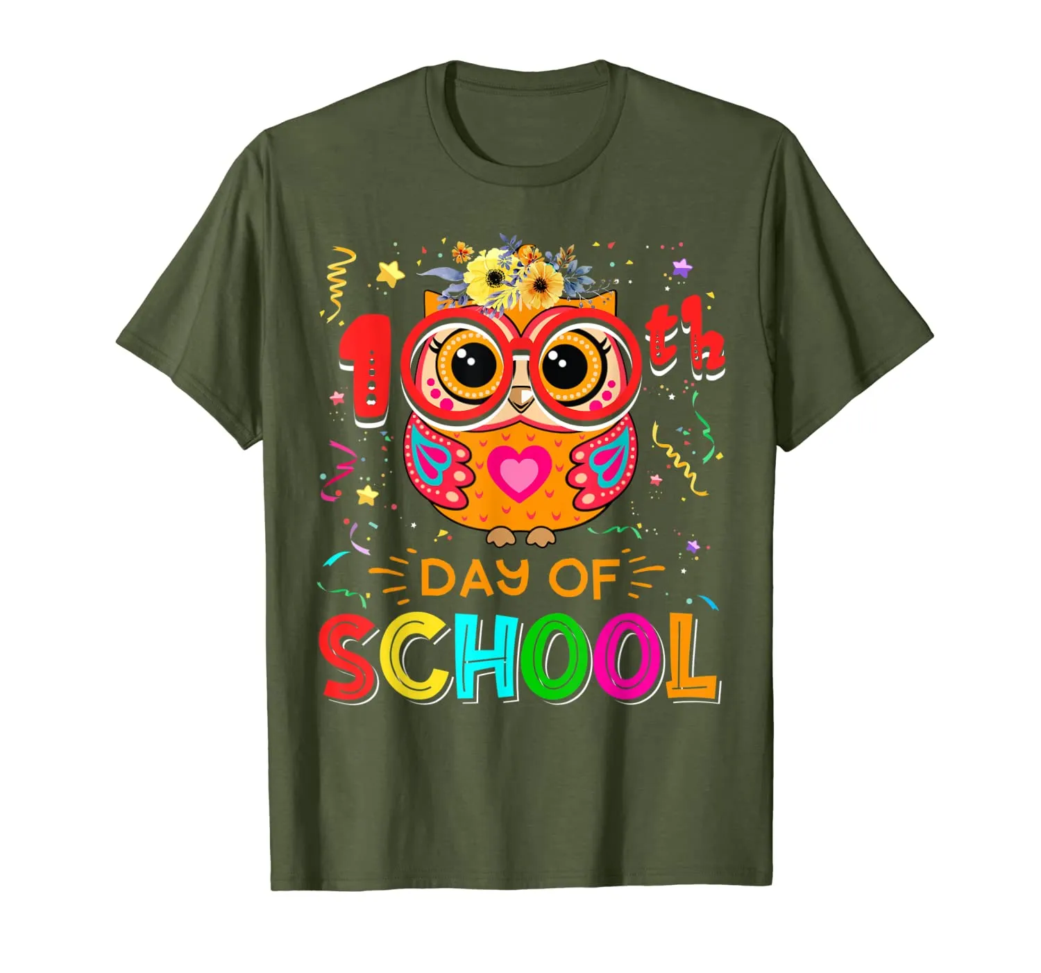 100th Day of School Owl Shirt Teacher Student Kids Gift T-Shirt