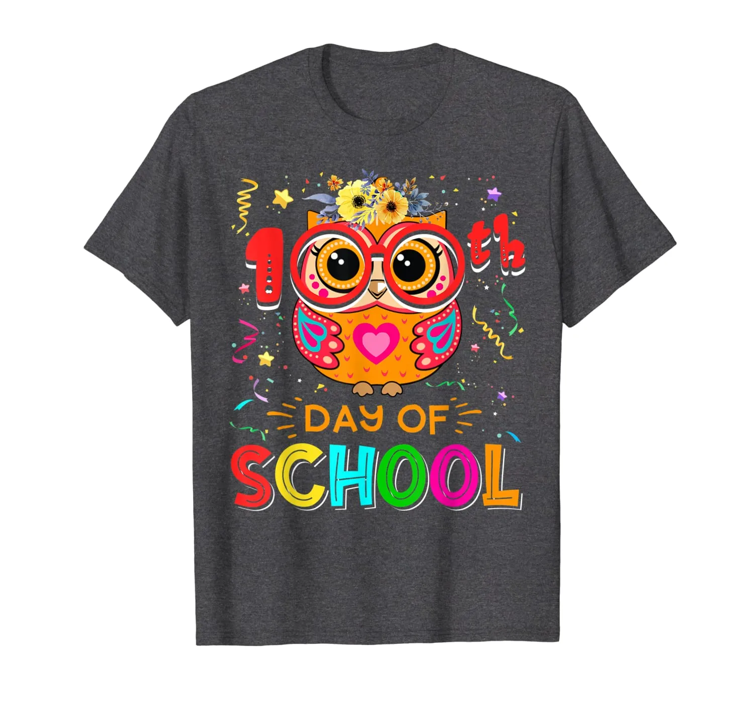 100th Day of School Owl Shirt Teacher Student Kids Gift T-Shirt