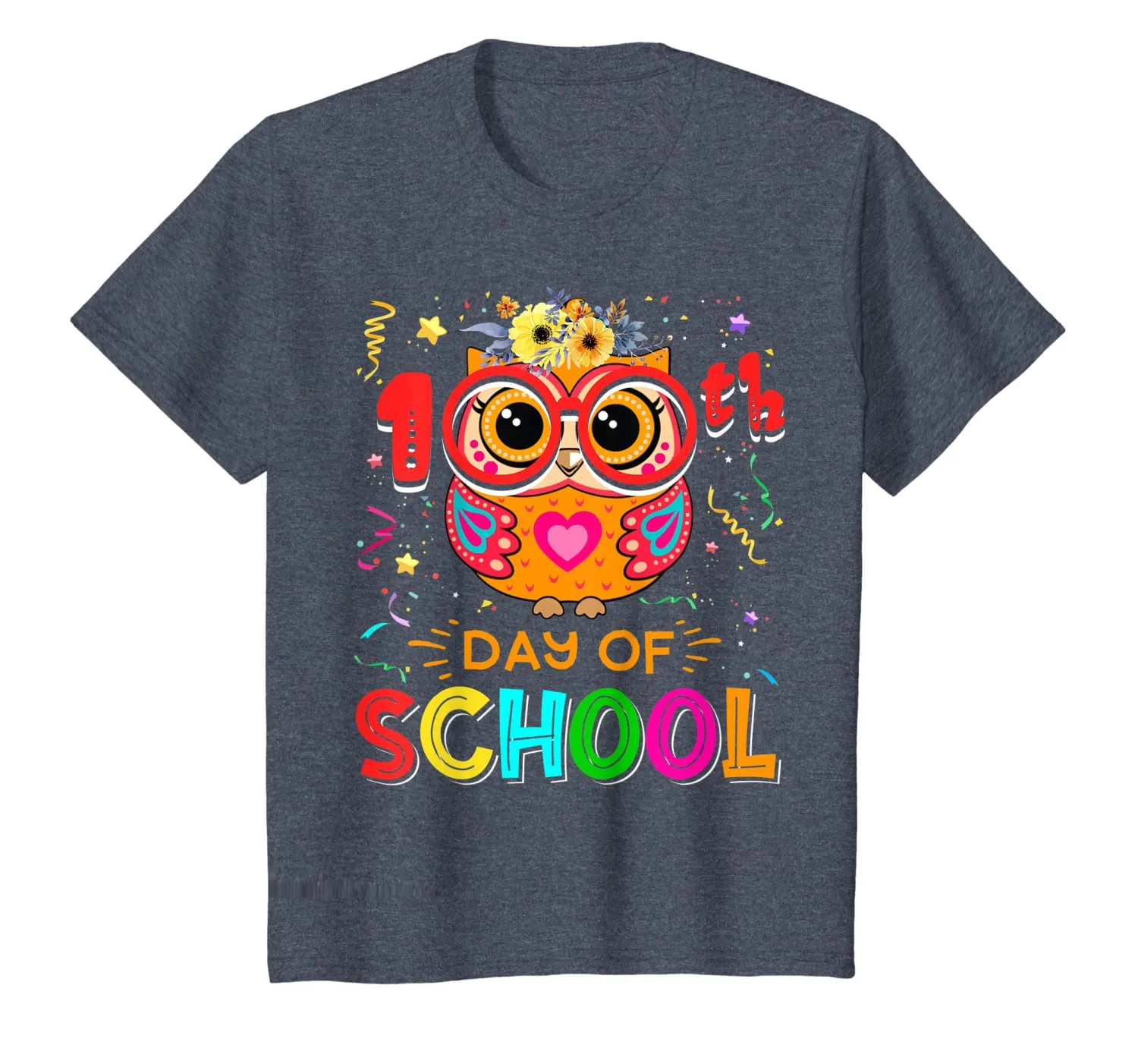 100th Day of School Owl Shirt Teacher Student Kids Gift T-Shirt