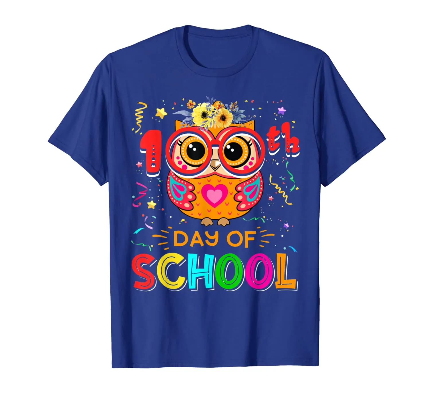 100th Day of School Owl Shirt Teacher Student Kids Gift T-Shirt