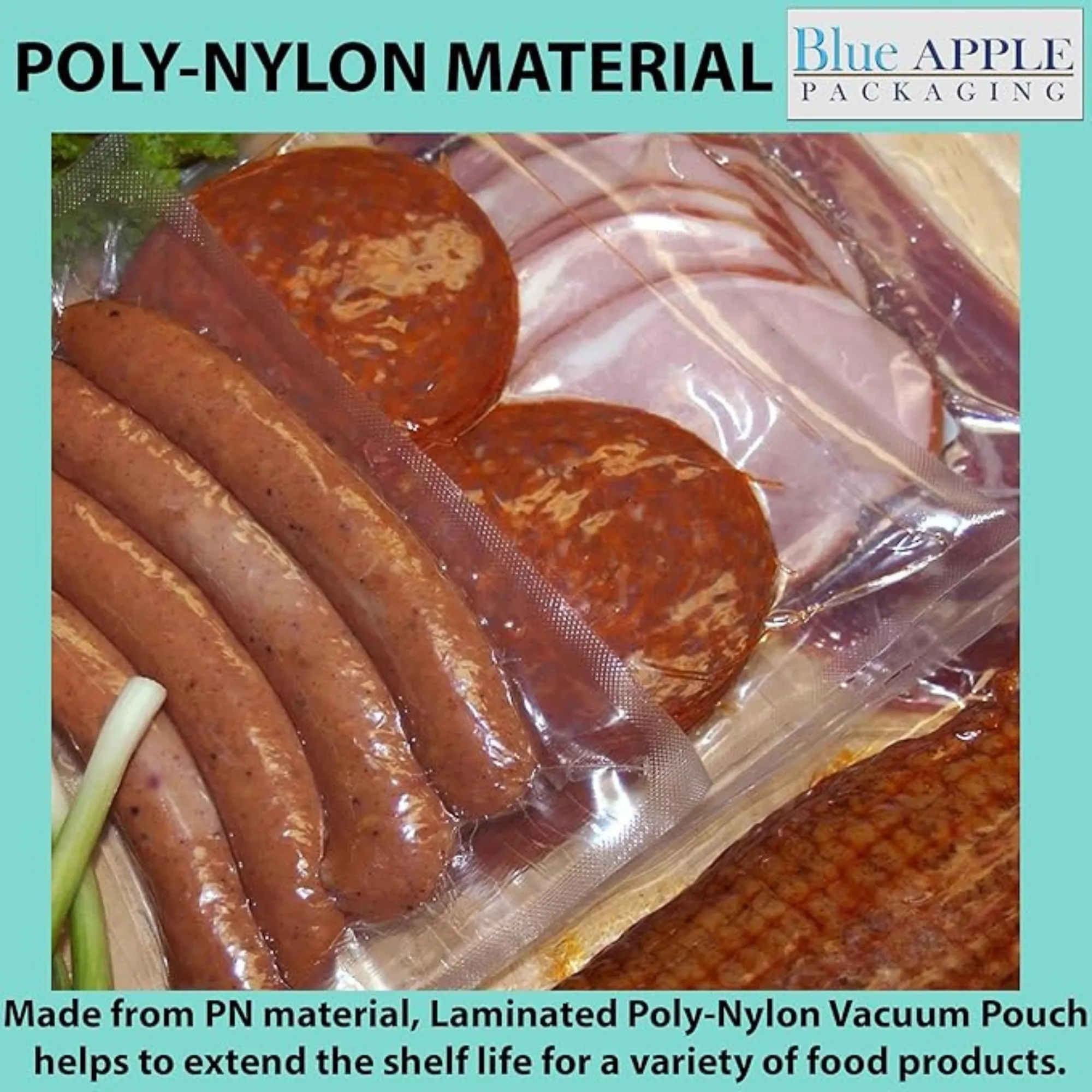 10X18 inches Vacuum Pouches Laminated 3 Mil Poly-Nylon (PN)