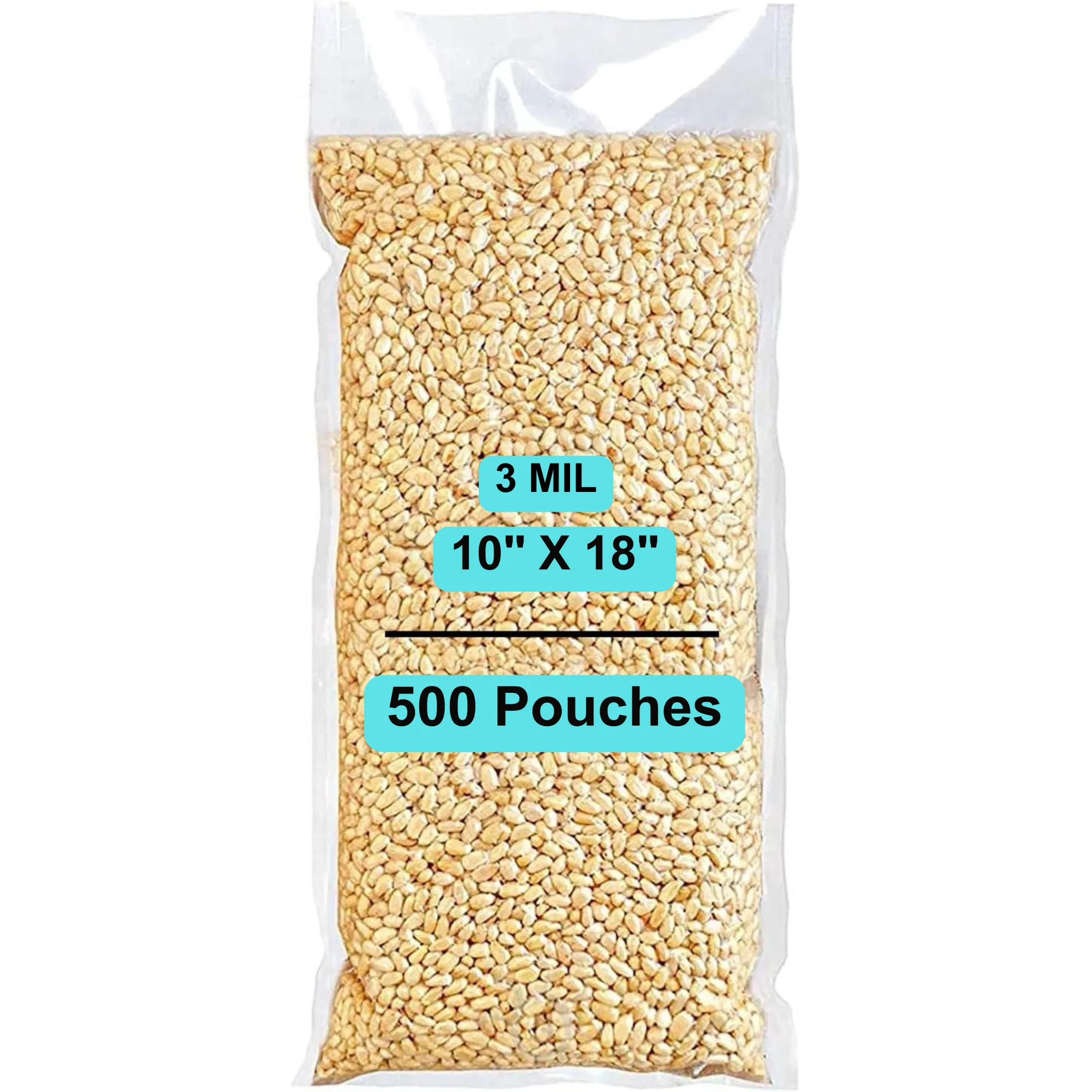 10X18 inches Vacuum Pouches Laminated 3 Mil Poly-Nylon (PN)