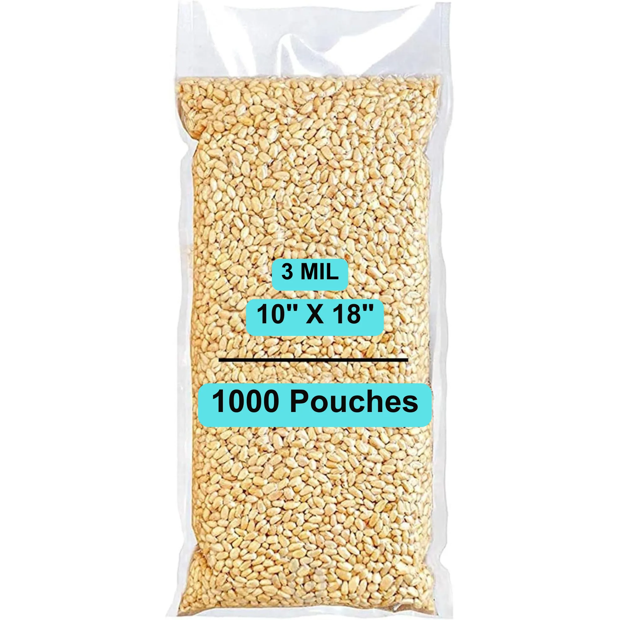 10X18 inches Vacuum Pouches Laminated 3 Mil Poly-Nylon (PN)