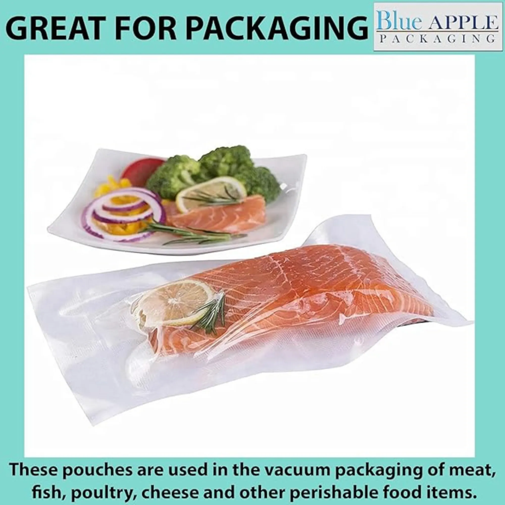 10X18 inches Vacuum Pouches Laminated 3 Mil Poly-Nylon (PN)