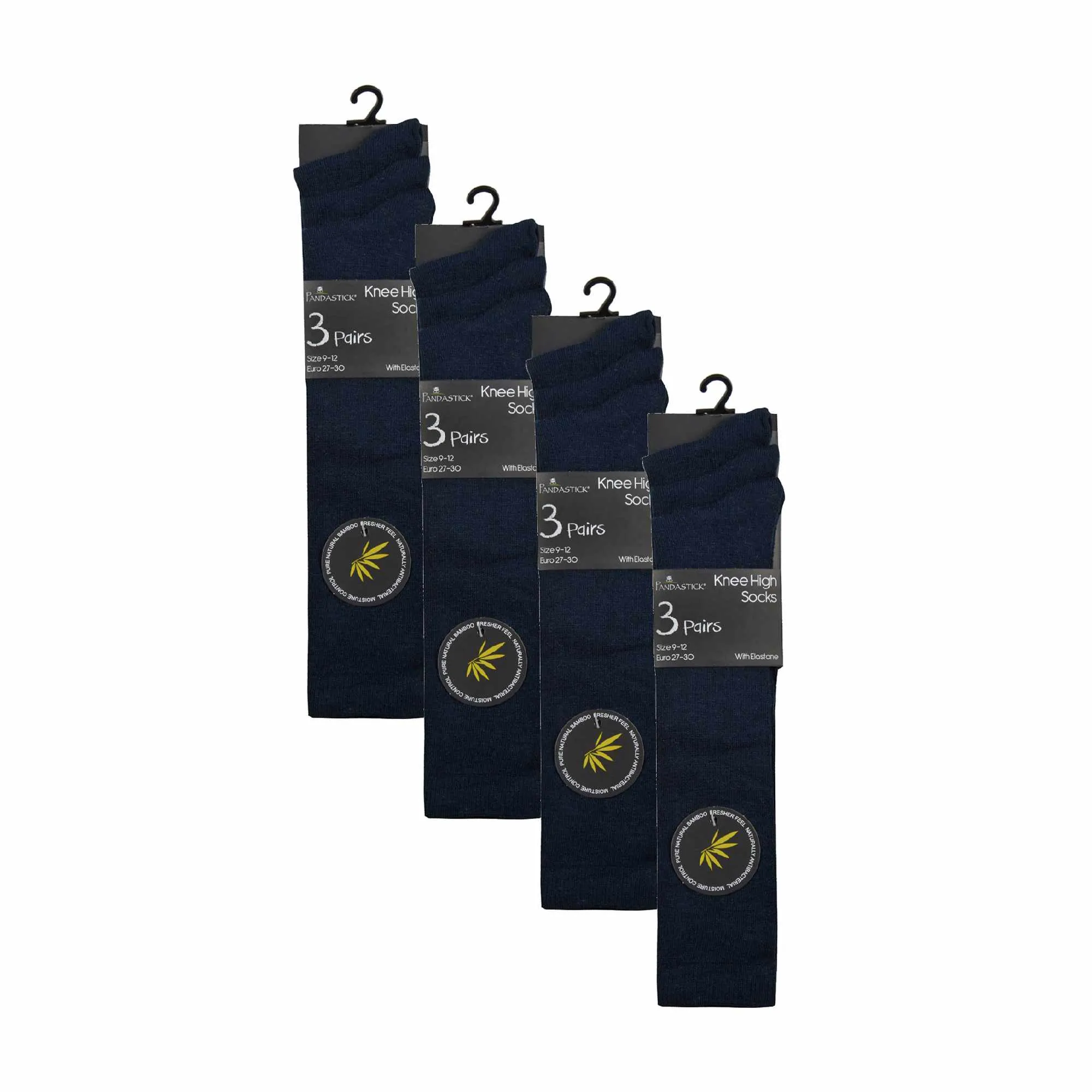 12 Pack Girls Soft Breathable Knee High Bamboo Socks
