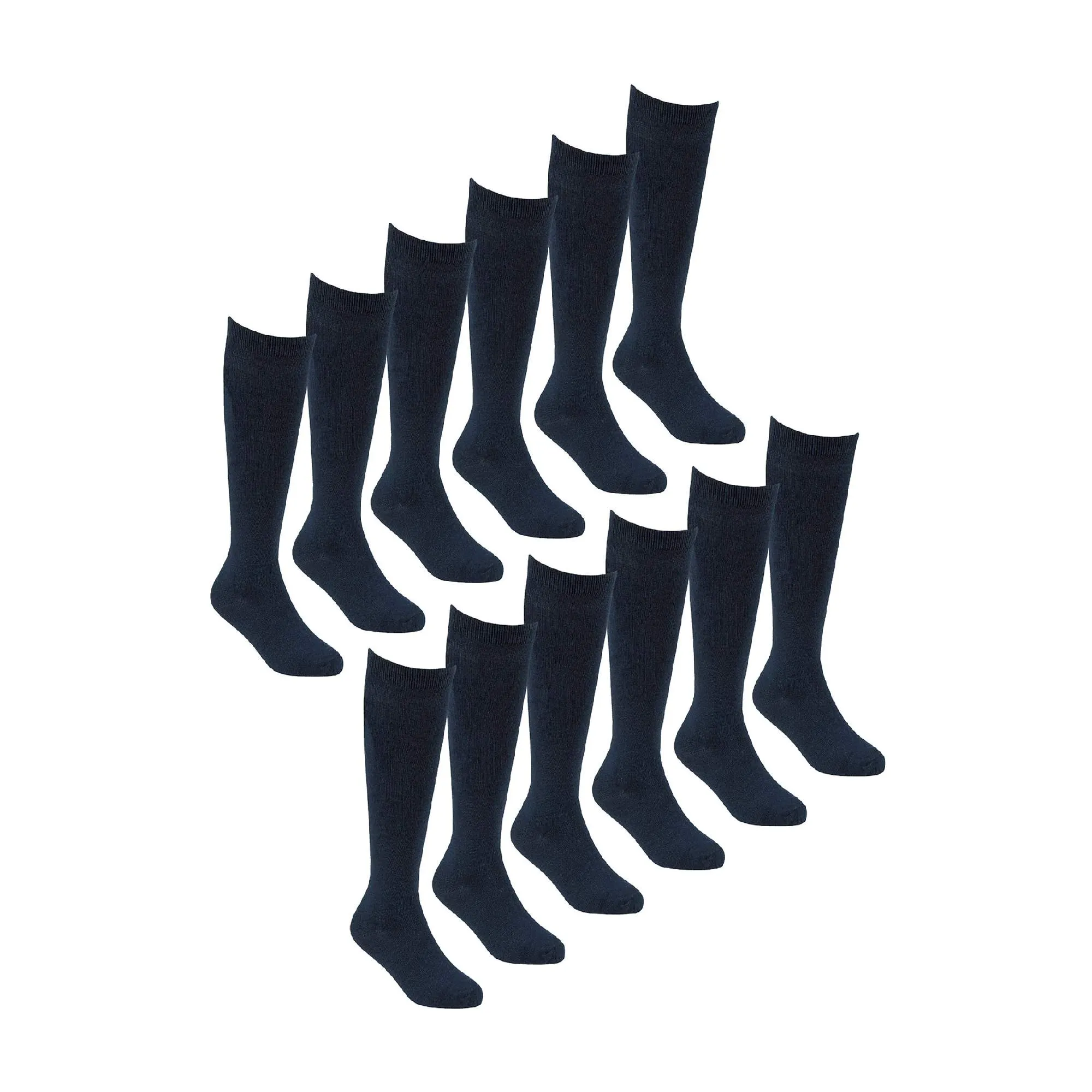 12 Pack Girls Soft Breathable Knee High Bamboo Socks