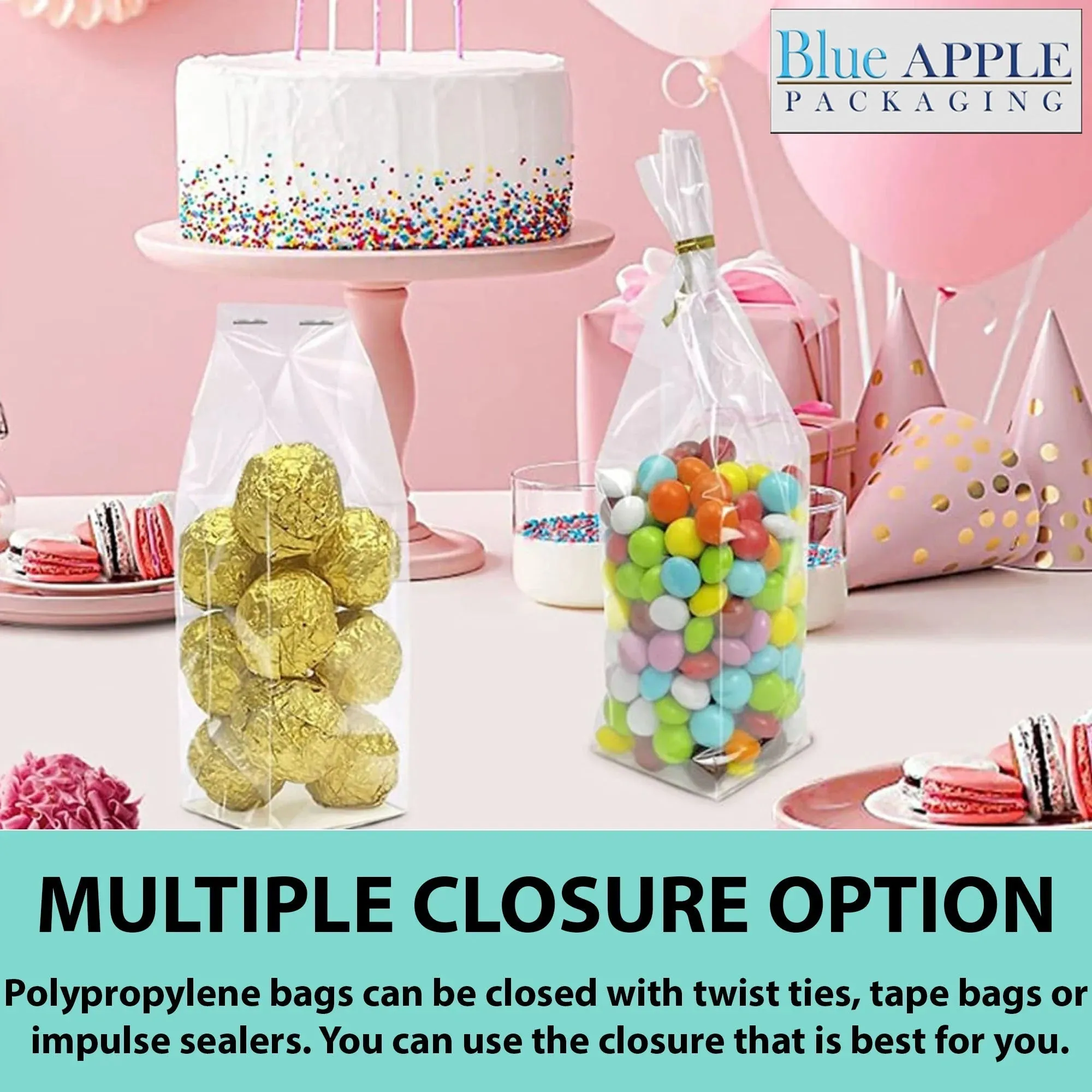 12X8X30 Inches Gusseted Polypropylene Bags 1.5 Mil Side Gusset