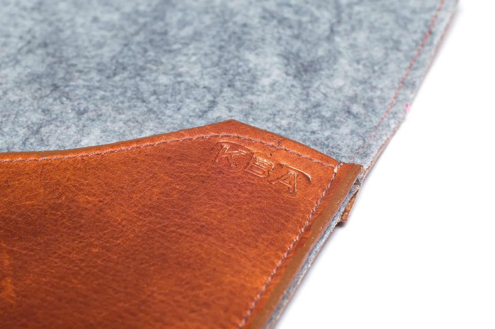 13" Laptop Case - Tan and Green - Monogram