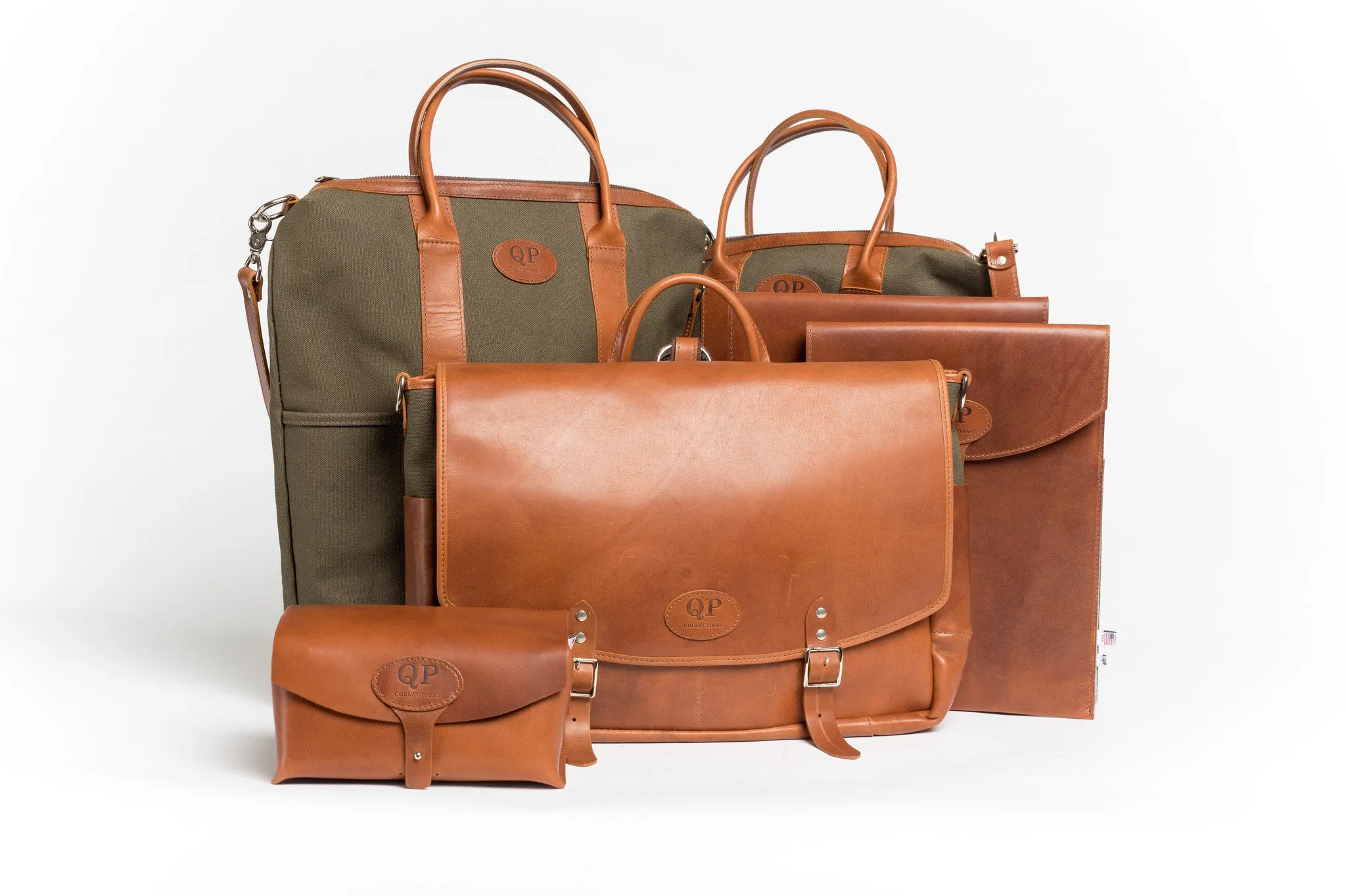 13" Laptop Case - Tan and Green - Monogram