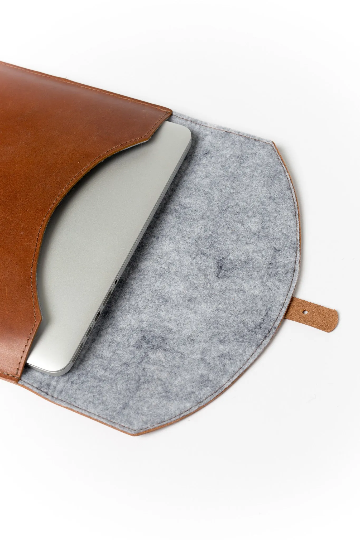 13" Laptop Case - Tan and Green - Monogram