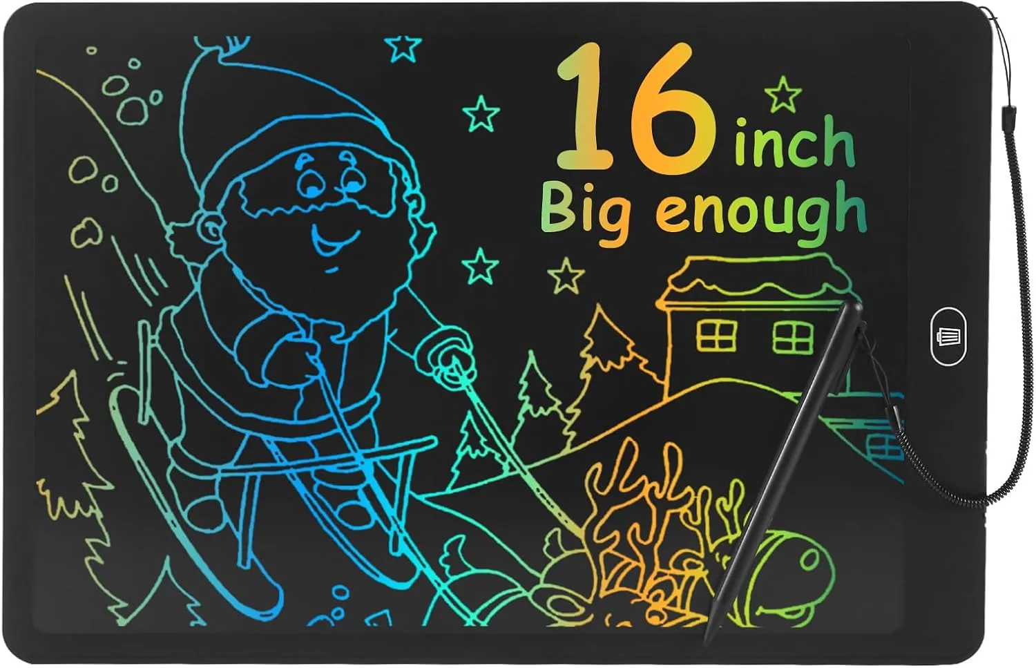 16 LCD Writing Tablet Colorful Drawing Board Toy Gifts for Kids 3 4 5 6 7 8 