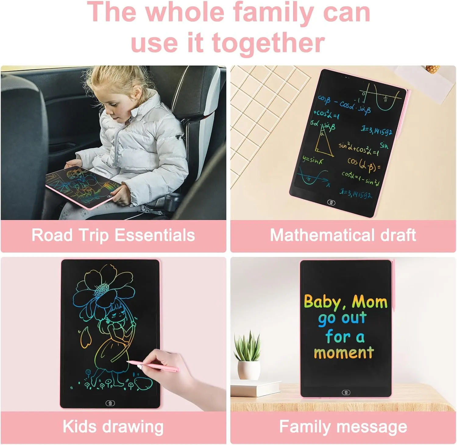 16 LCD Writing Tablet Colorful Drawing Board Toy Gifts for Kids 3 4 5 6 7 8 