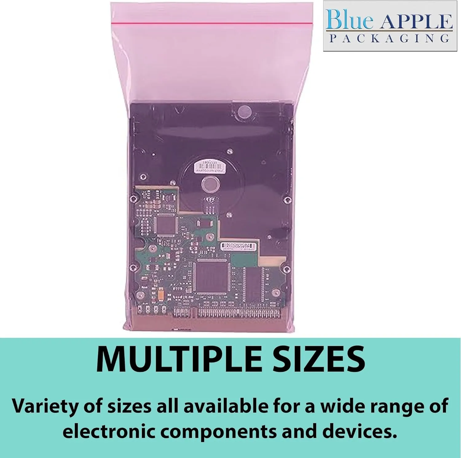 18X24 inches Pink Anti Static Zip Lock Bags 4 Mil