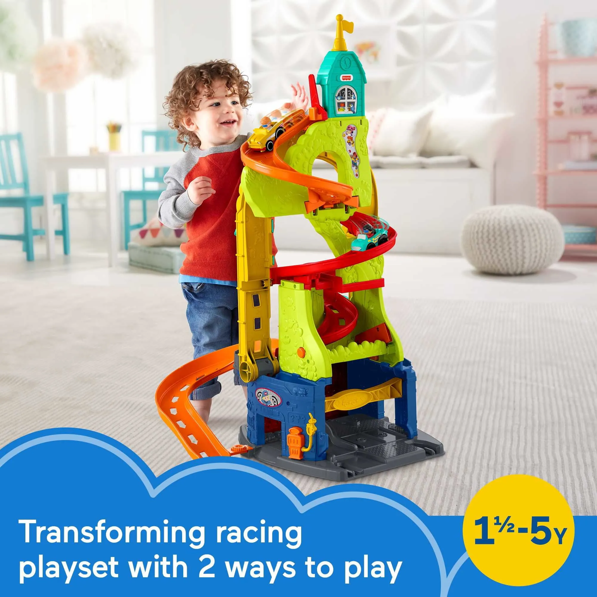 2-In-1 Vehicle Racing Playset