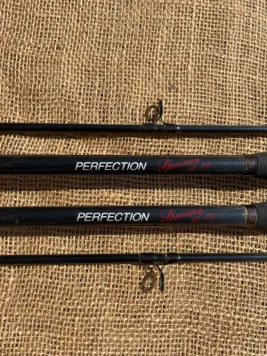 2 x Shimano Perfection Specimen Old School Carp Fishing Rods. 12’. 2.00lb T/C. 1990s.