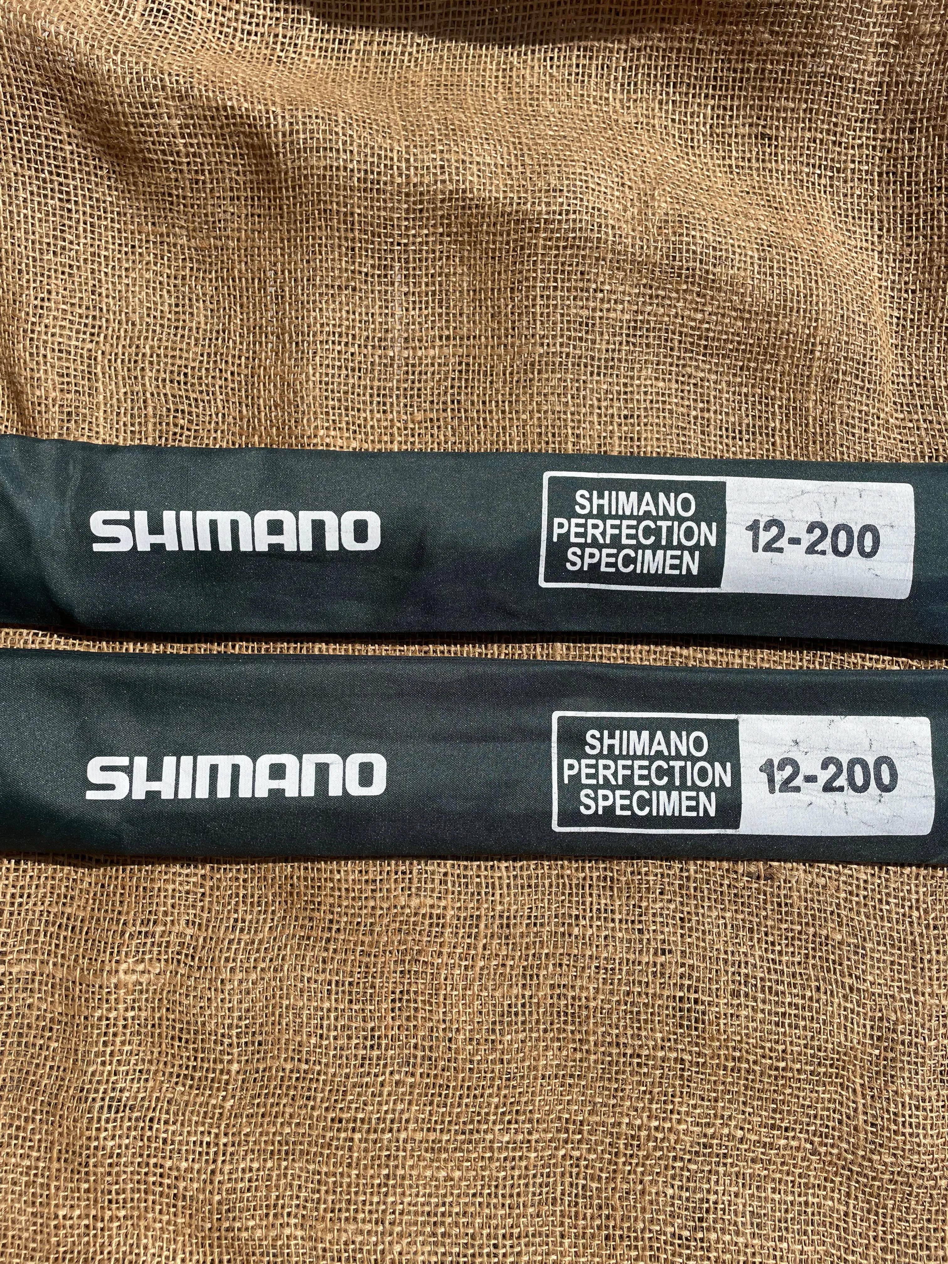 2 x Shimano Perfection Specimen Old School Carp Fishing Rods. 12’. 2.00lb T/C. 1990s.