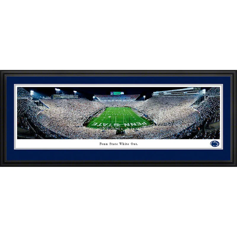 2021 Beaver Stadium "Endzone" White Out in Deluxe Frame