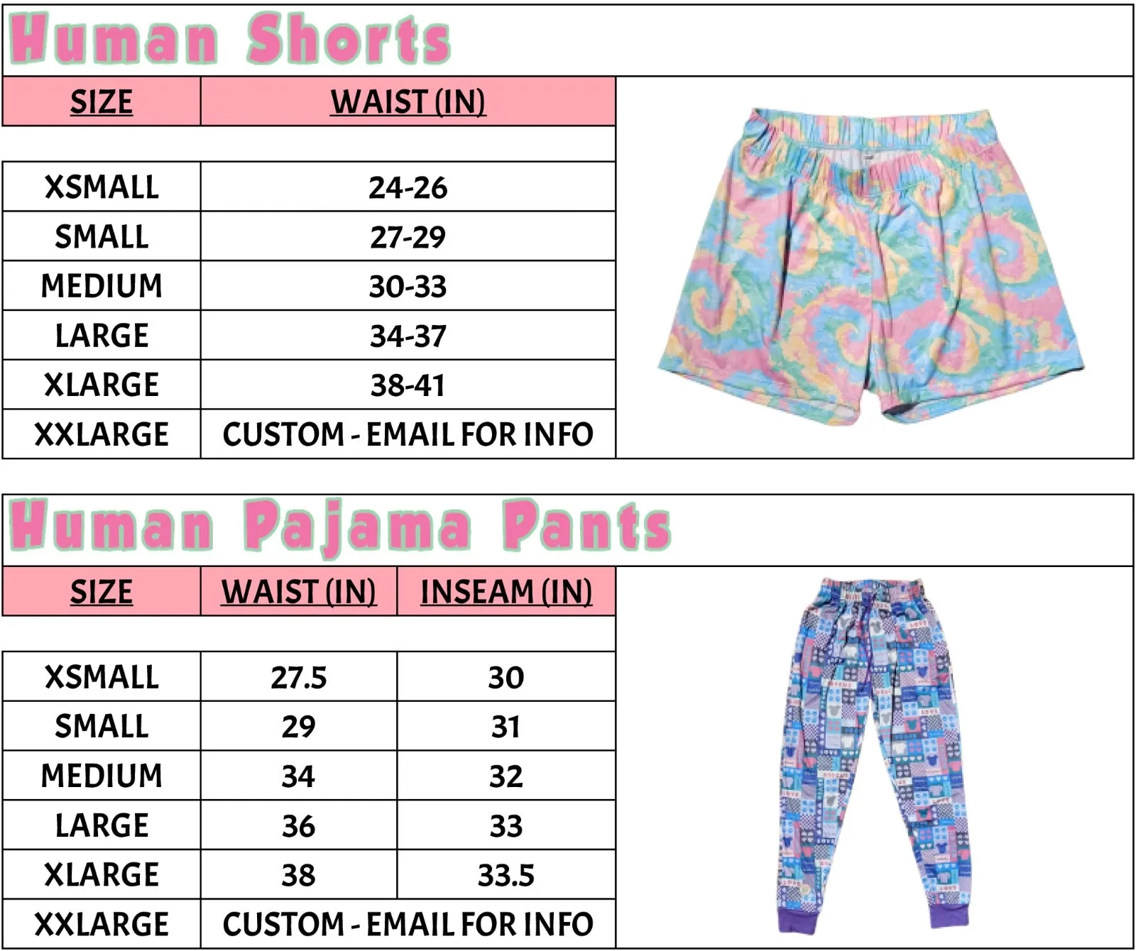 2025 Spring & Easter Unisex Human Pants (Available in any pattern)