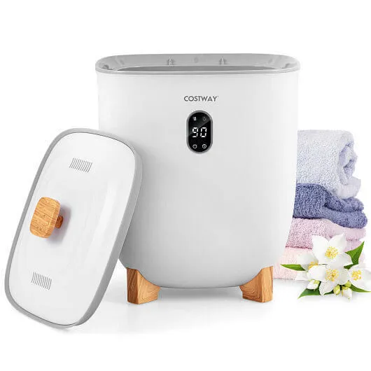 20L Towel Warmer Bucket with PTC Air Heater for Rapid and Even Heating-White - C