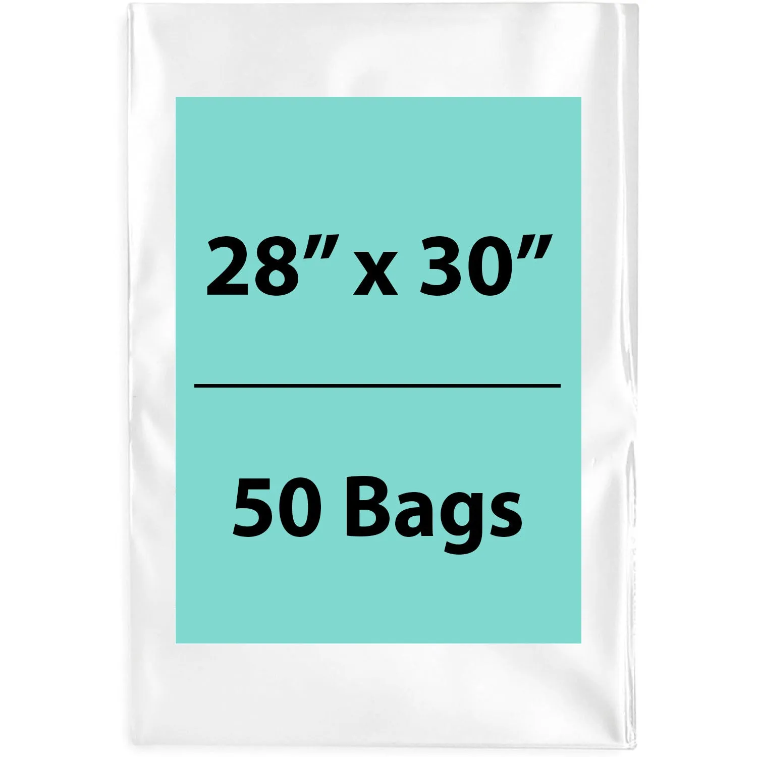28X30 inches Clear Flat Poly Bags 2Mil Open Top (LDPE)