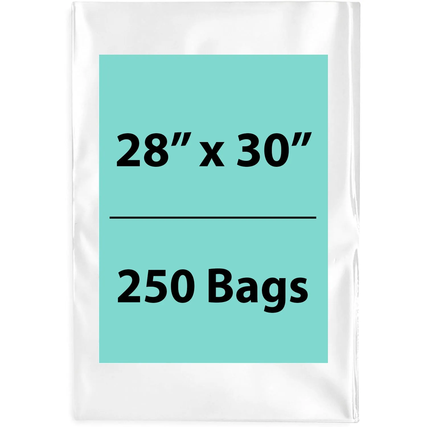 28X30 inches Clear Flat Poly Bags 2Mil Open Top (LDPE)