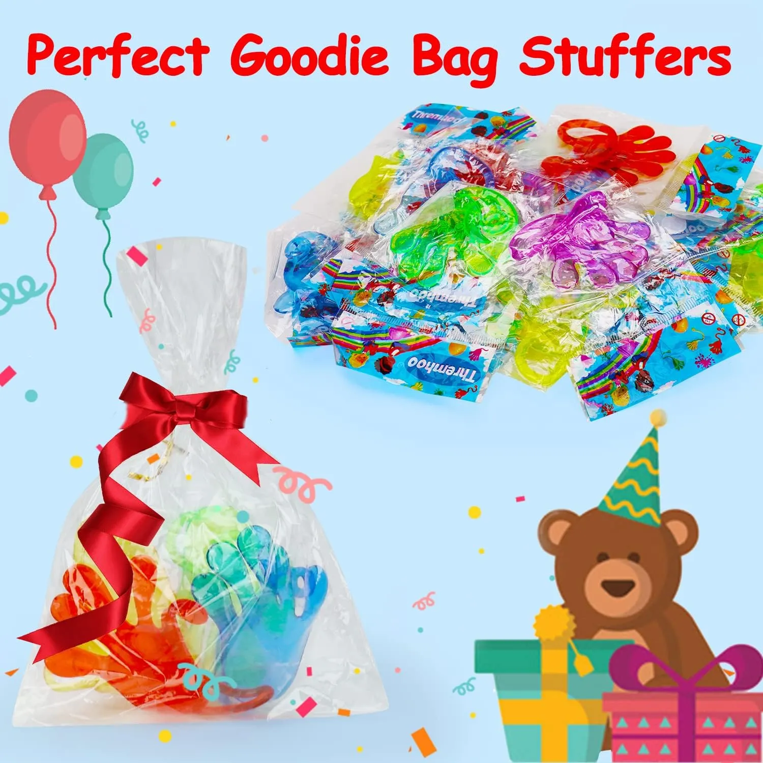 40 Pcs Sticky Hands For Kids Class Valentine Exchange Gift Stretchy Treasure Box Toy Classroom Prize Student Mini Toys Bulk Prize Fillers Slap Hand Party Favor Supplies Goodie Bag Stuffer Boy Girl