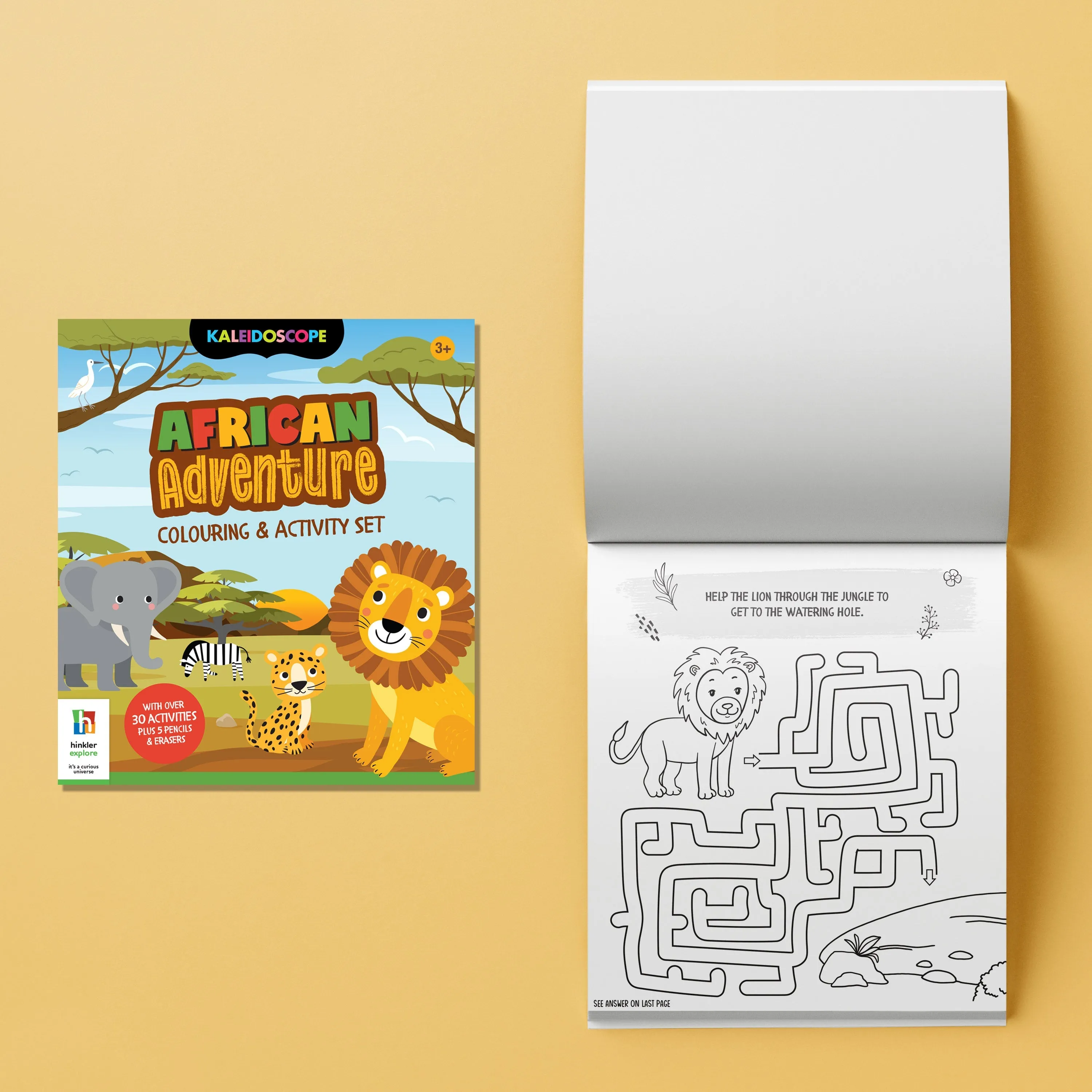 5-pencil African Adventure Colouring & Activity Set