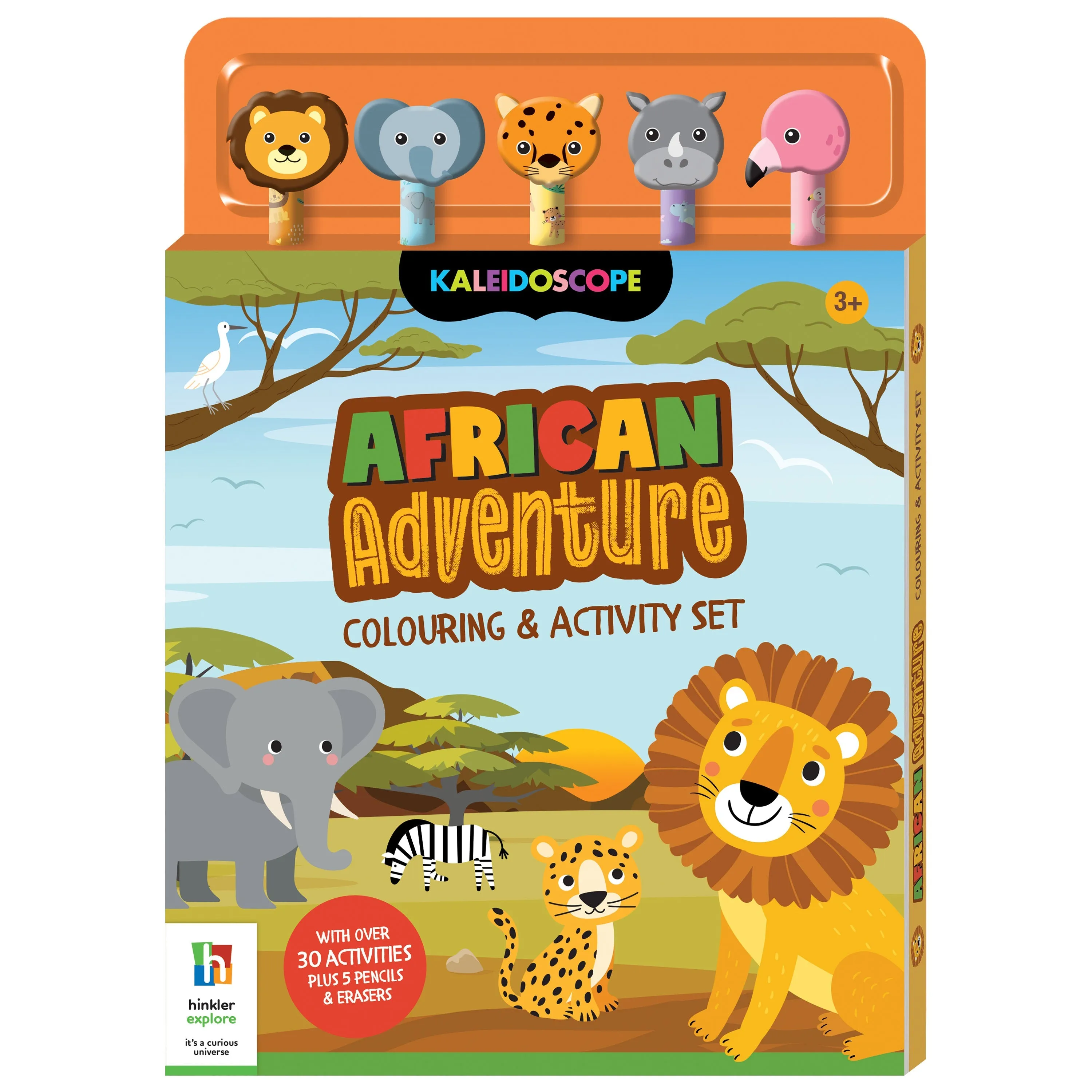 5-pencil African Adventure Colouring & Activity Set