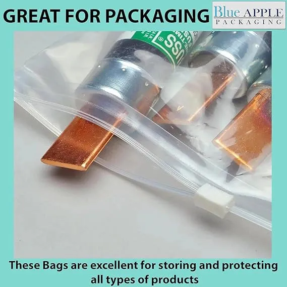 6X9 inches Resealable Poly Bags With Slide Seal 2.75 Mil (LDPE)