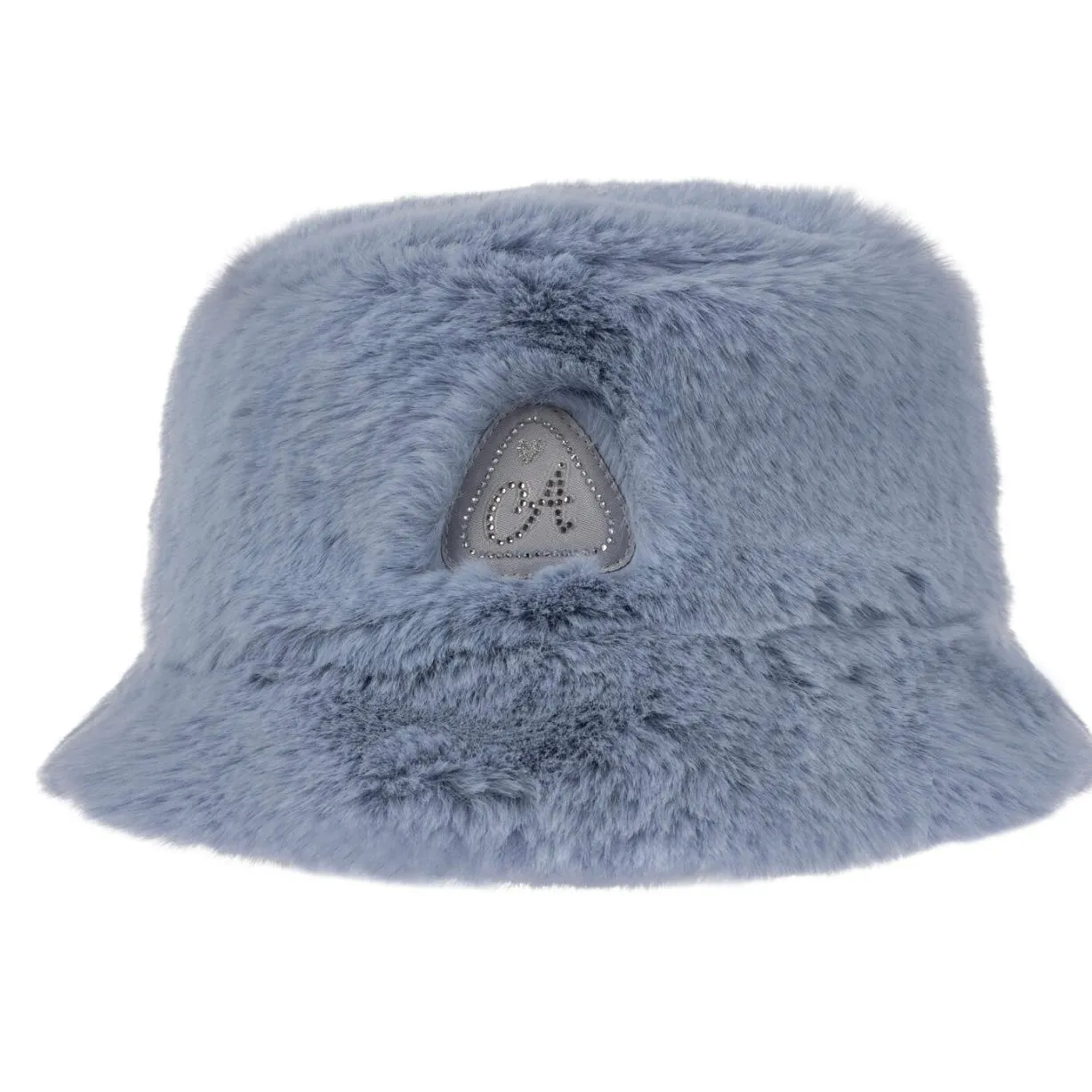 ADee PALOMA Iced Blue Faux Fur Bucket Hat W241909