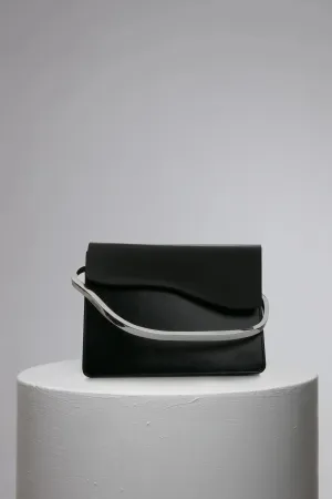 AIGES | BLACK METAL Leather Handbag by NATURAE SACRA