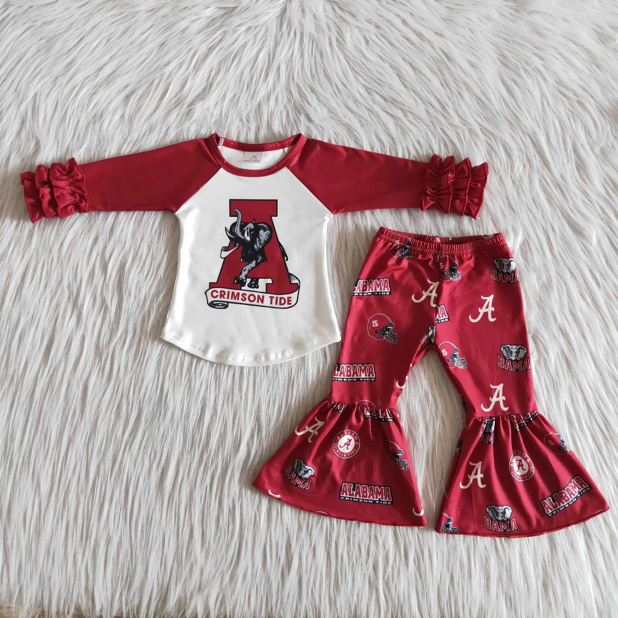 ALABAMA RUFFLE TOP WITH BELL PANT
