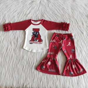 ALABAMA RUFFLE TOP WITH BELL PANT