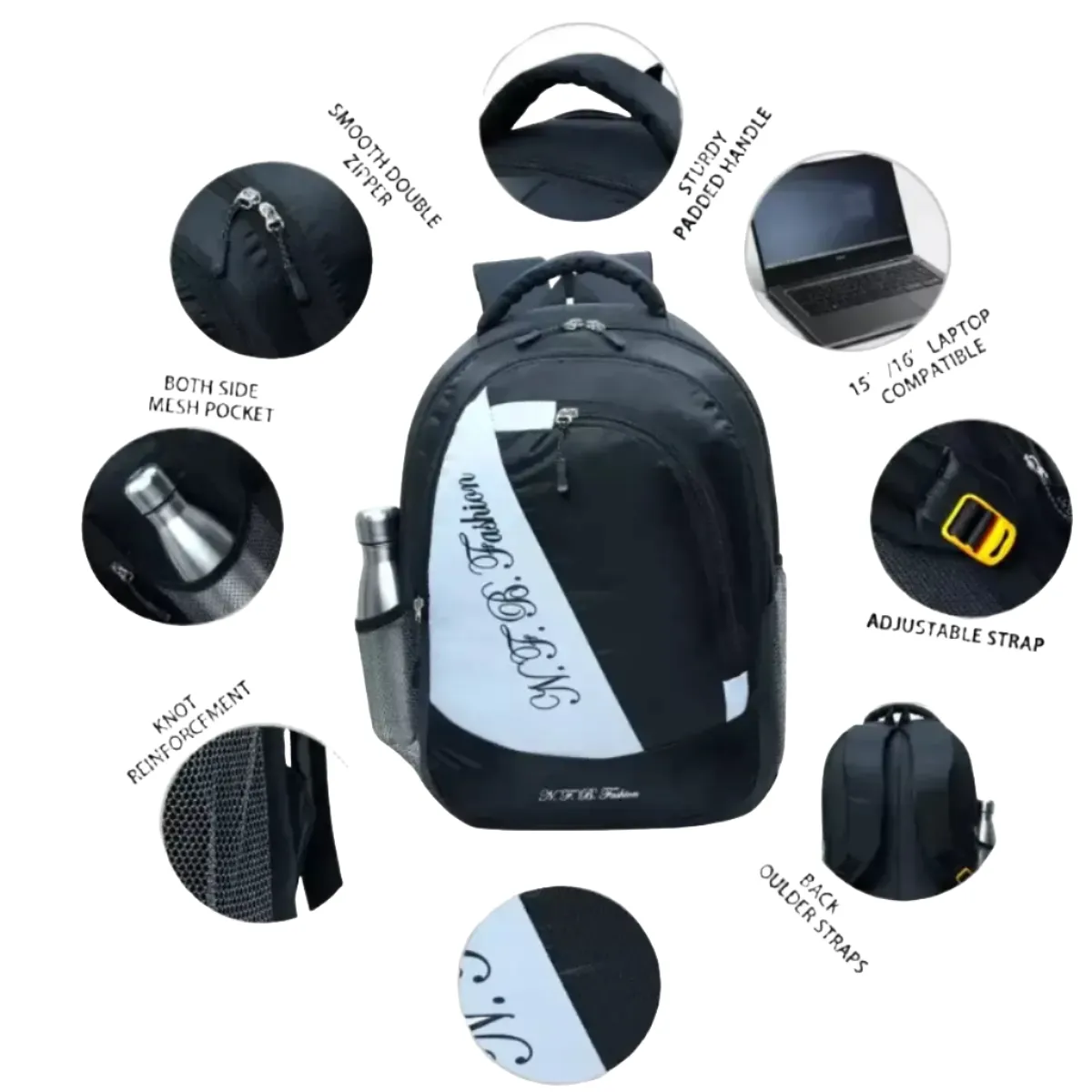 AM0598 NFB Casual Printed School Bag/Collage Backpack for Unisex