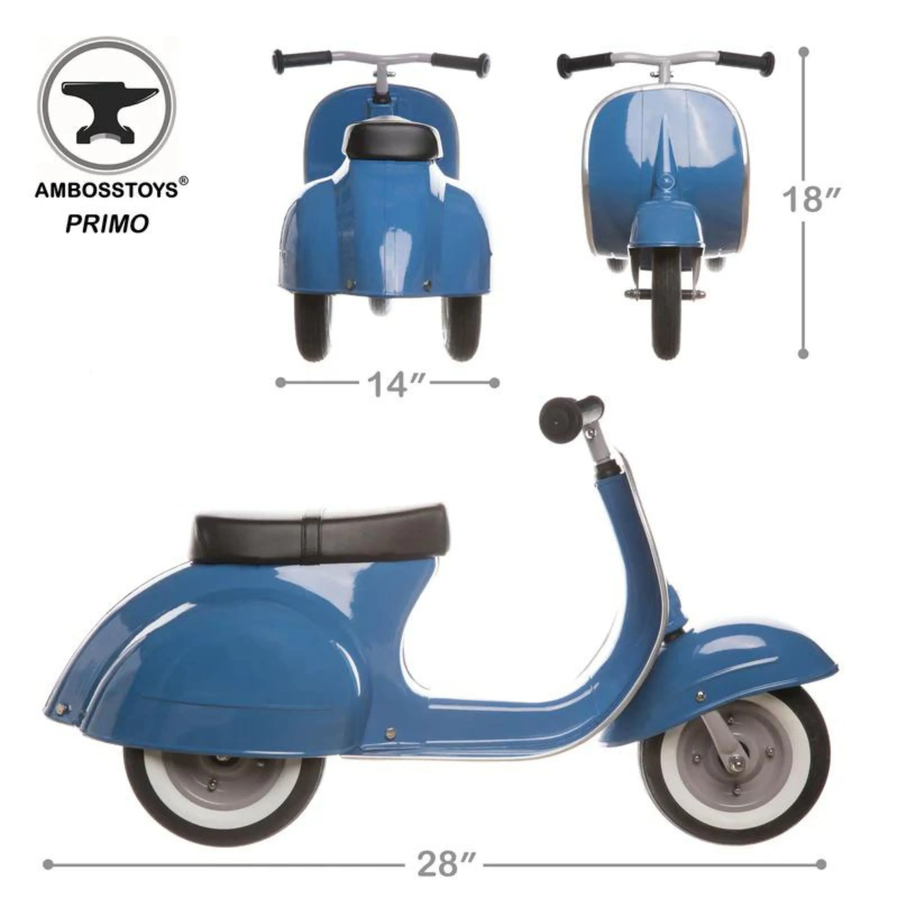 Ambosstoys Primo ride-on Scooter Dark Blue
