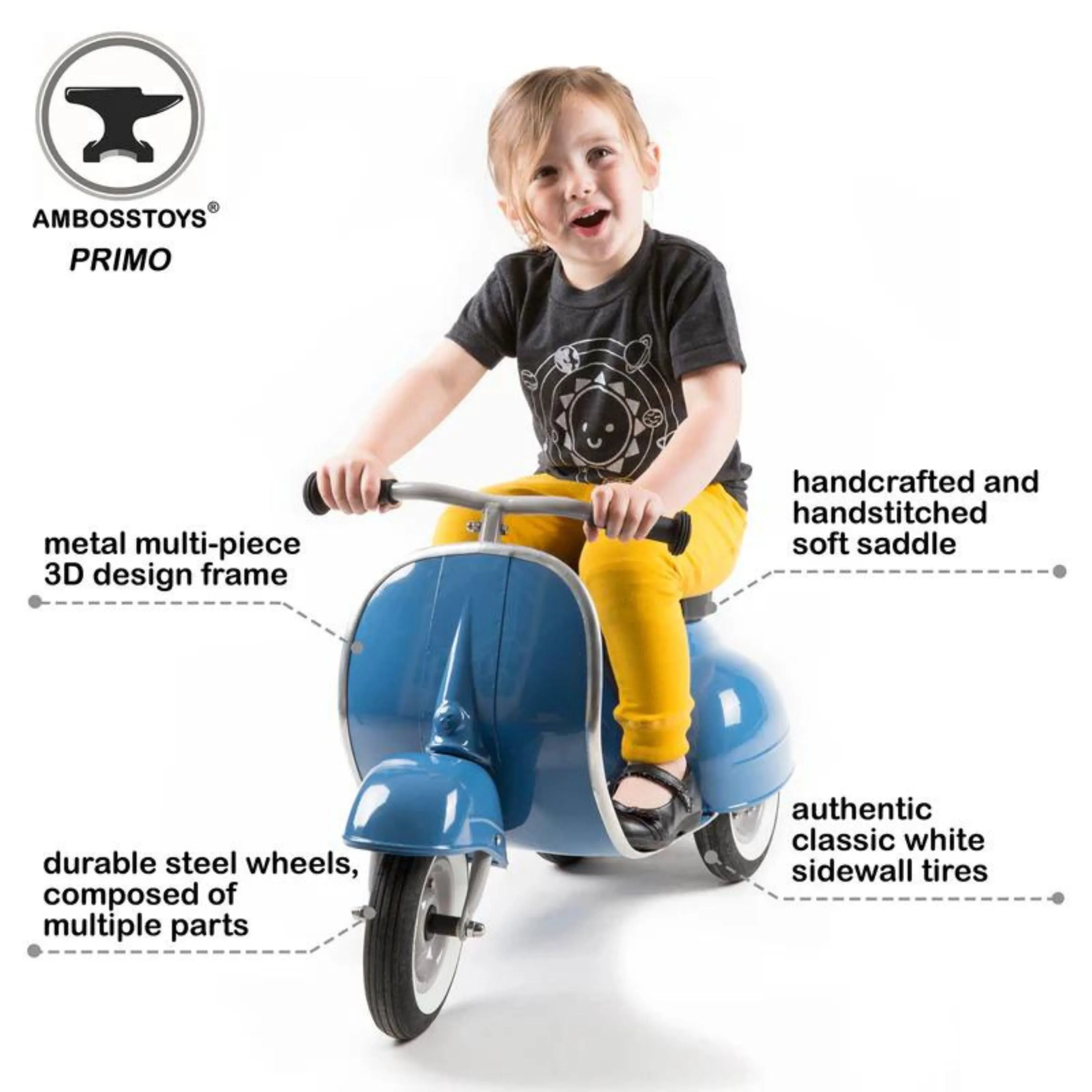 Ambosstoys Primo ride-on Scooter Dark Blue