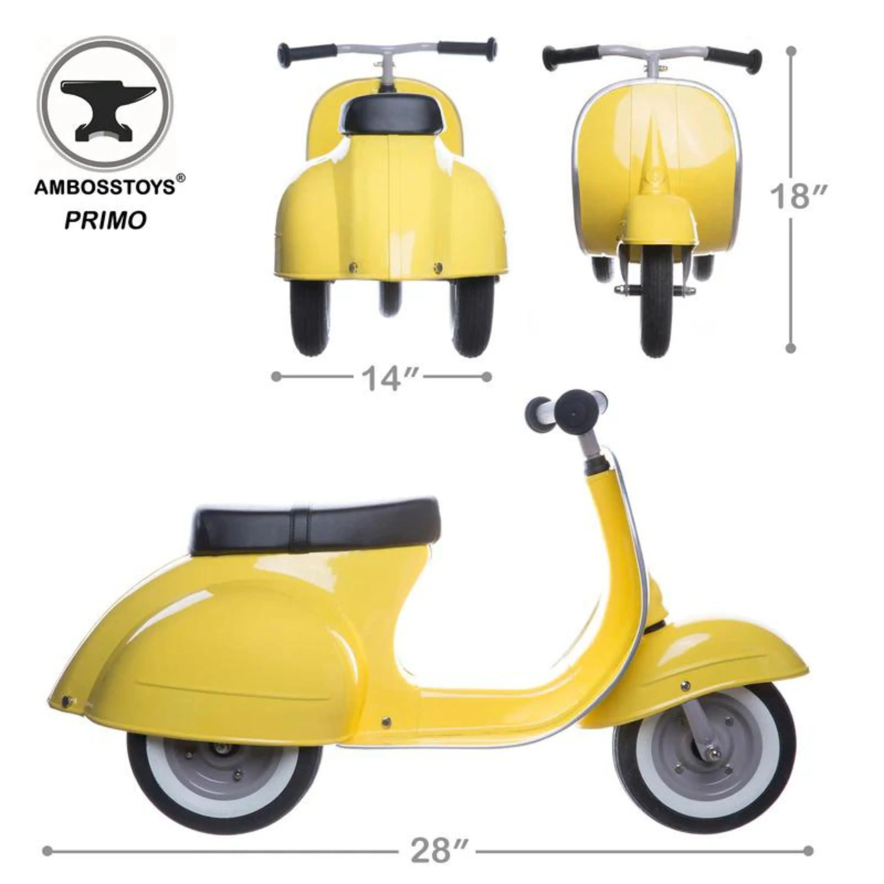 Ambosstoys Primo ride-on Scooter Yellow