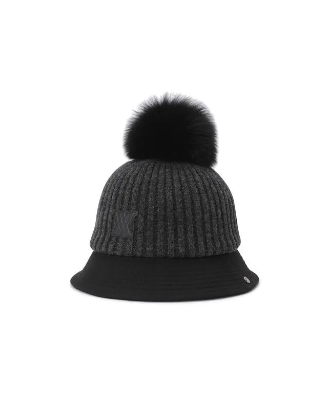 ANEW Golf: Women's Woven Knit Mix Bucket Hat - Dark Grey