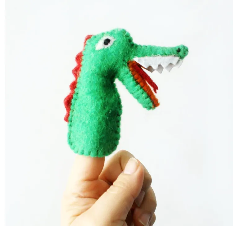Animal Finger Puppets Felted Wool