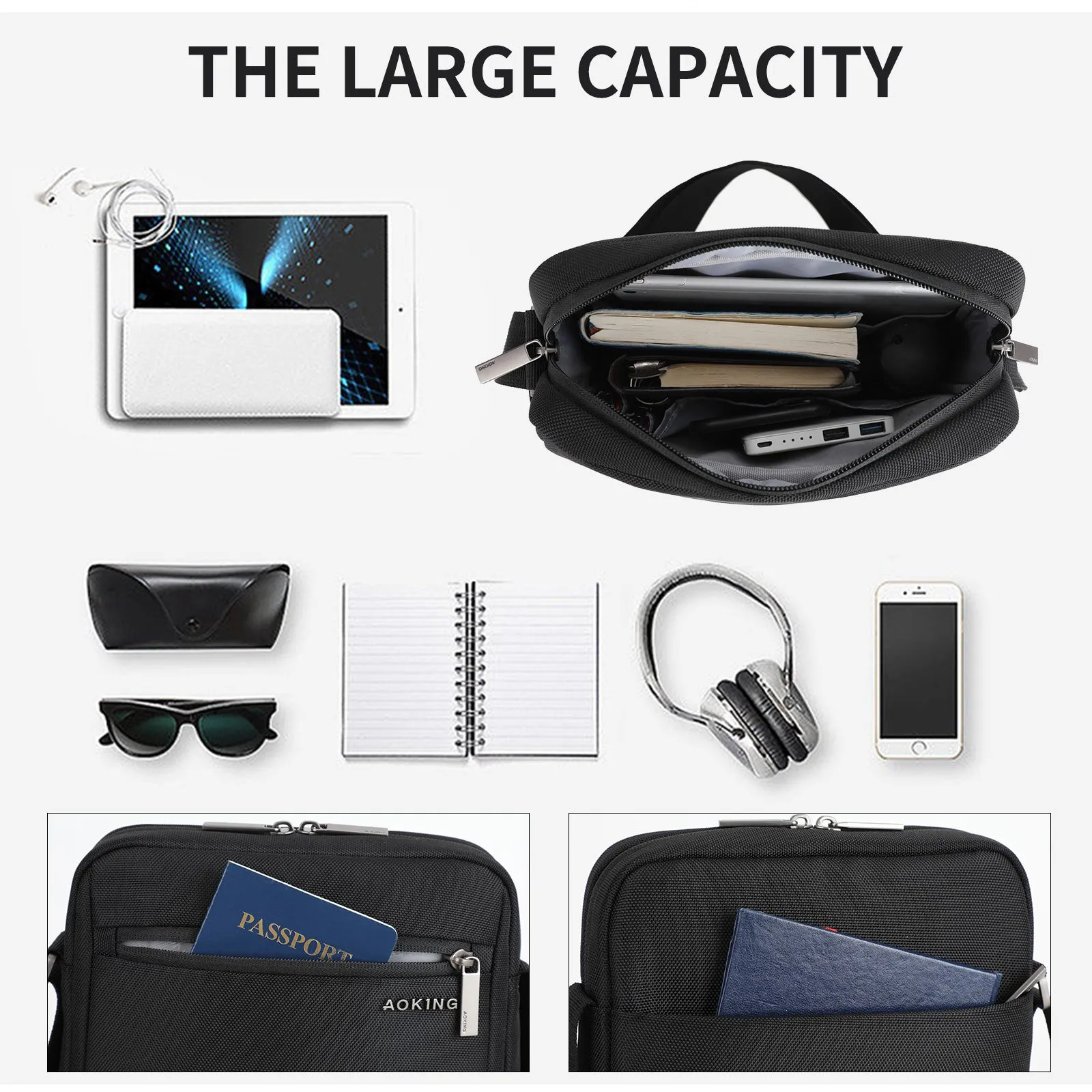Aoking Durable Large Capacity Cross-Body Shoulder Bag SK2052