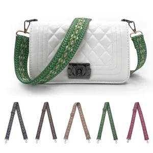 ASKJDKK Purse Straps Replacement Crossbody - Adjustable Bag Strap for Purses Wide Shoulder Strap for Women Guitar Purses (green)