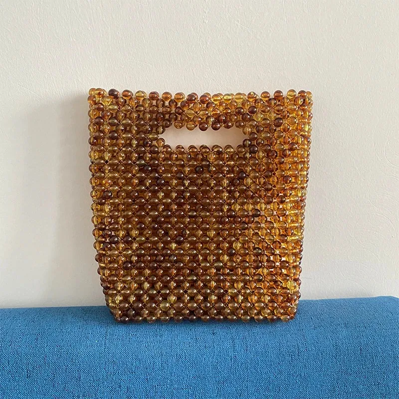 Ava Acrylic Beads Day Clutch Bag