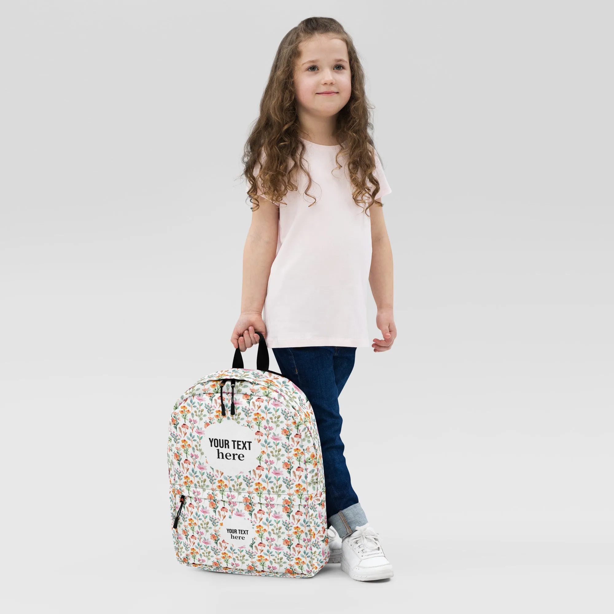 Backpack - flower pattern - print your demand