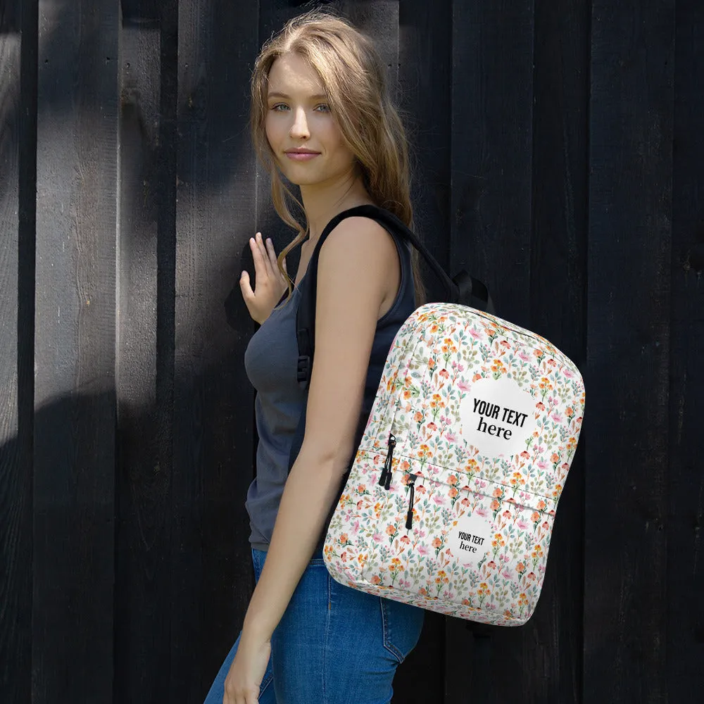 Backpack - flower pattern - print your demand