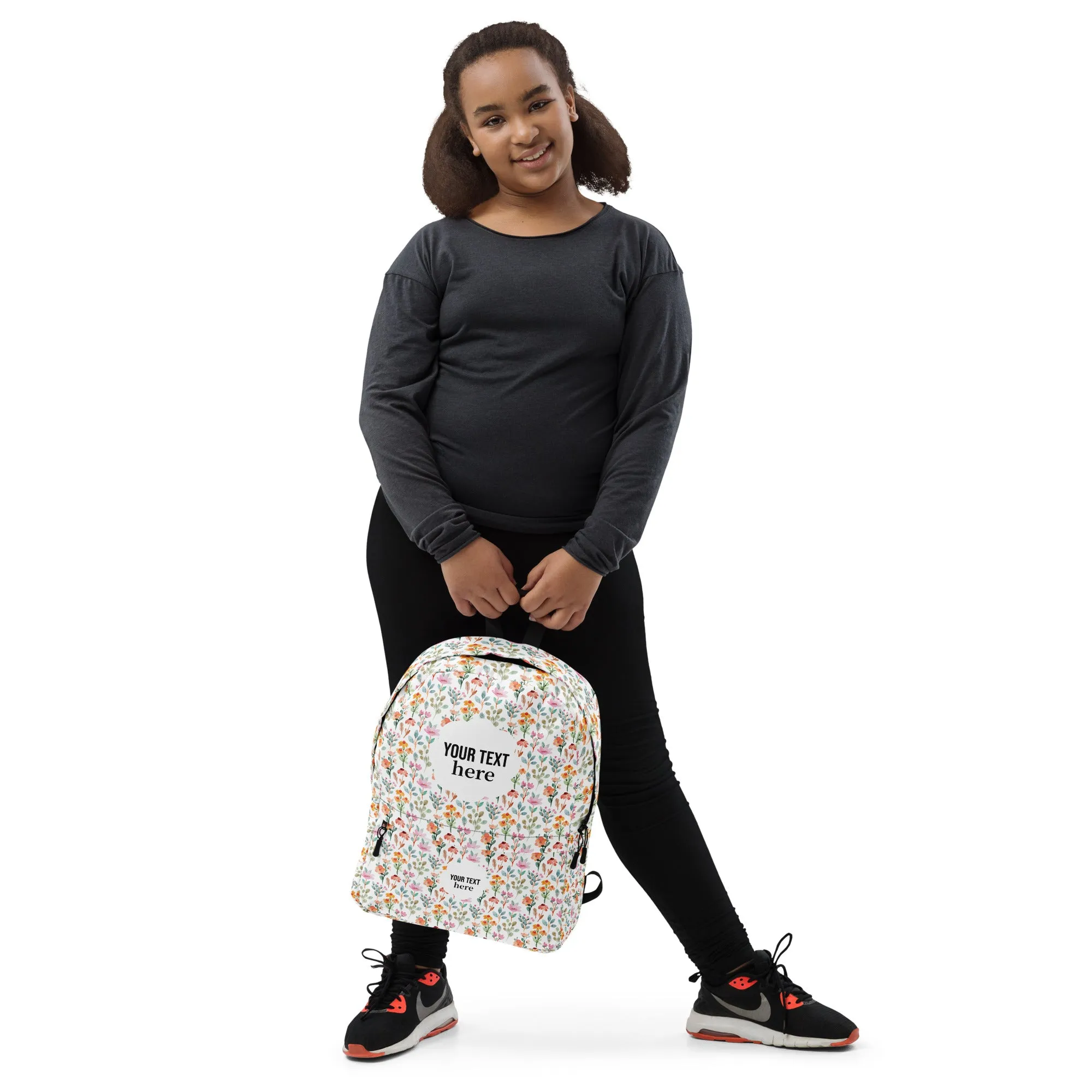 Backpack - flower pattern - print your demand