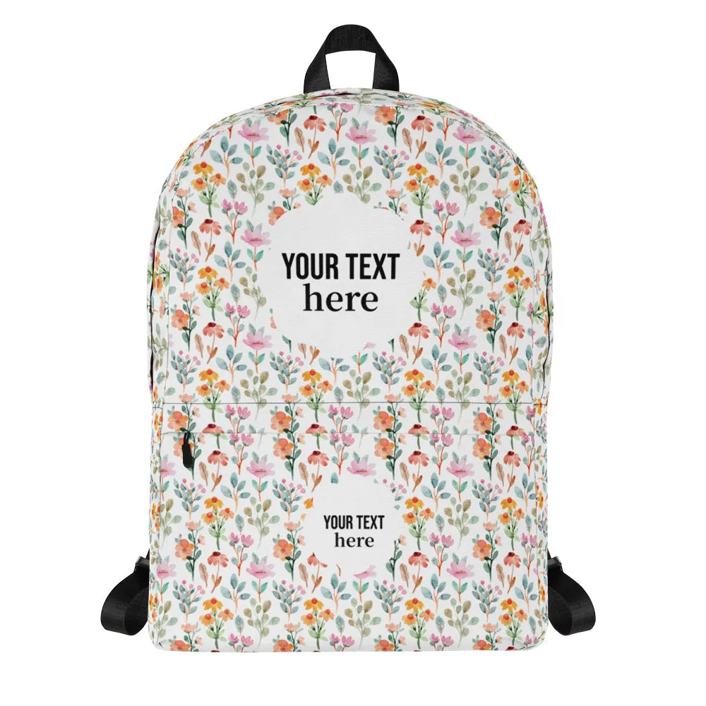 Backpack - flower pattern - print your demand