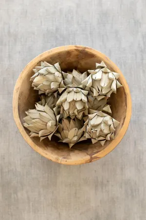 Bag of 9 Faux Artichokes \ Natural (Pack of 12 bags)