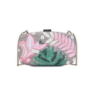 Beaded Artisan Palm Clutch
