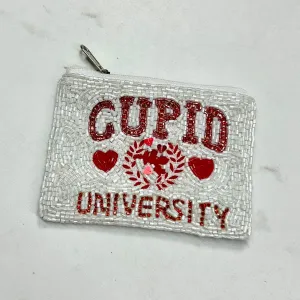 Beaded Cupid University Coin Purse