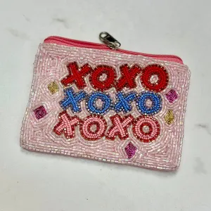 Beaded XOXO Coin Purse